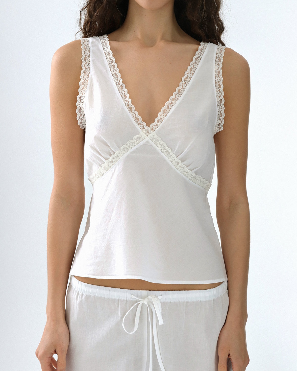 The Iris Tank: Cotton Voile White - 3
