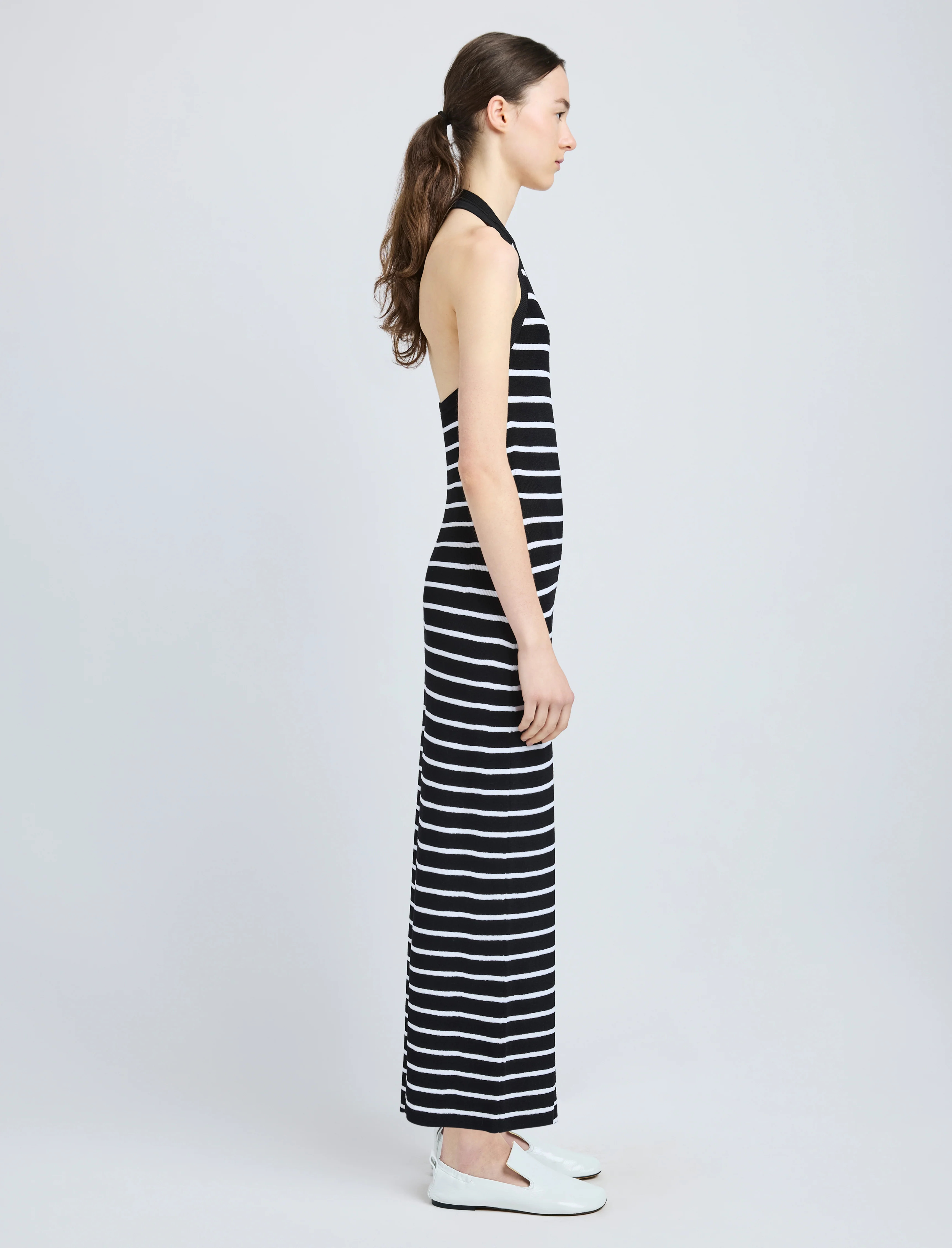 Meryl Dress in Matte Viscose Rib - 3