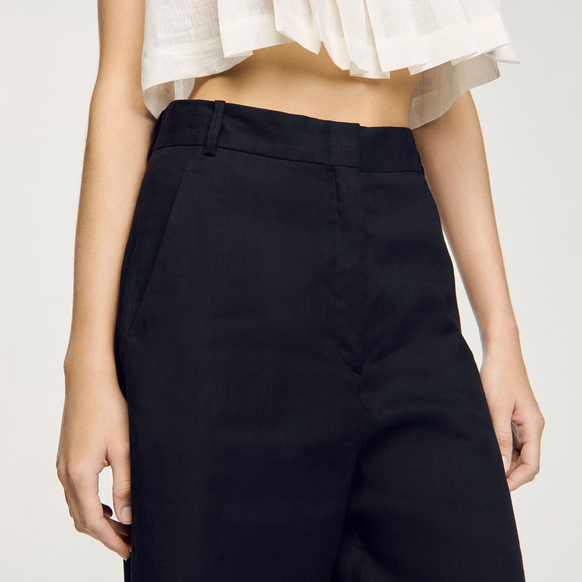 LINEN-BLEND BERMUDA SHORTS - 3