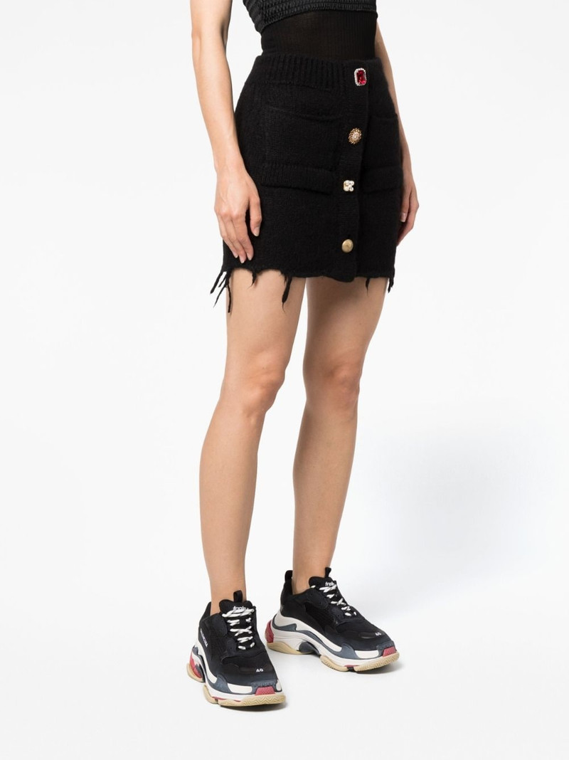 knitted rhinestone-embellished miniskirt 3