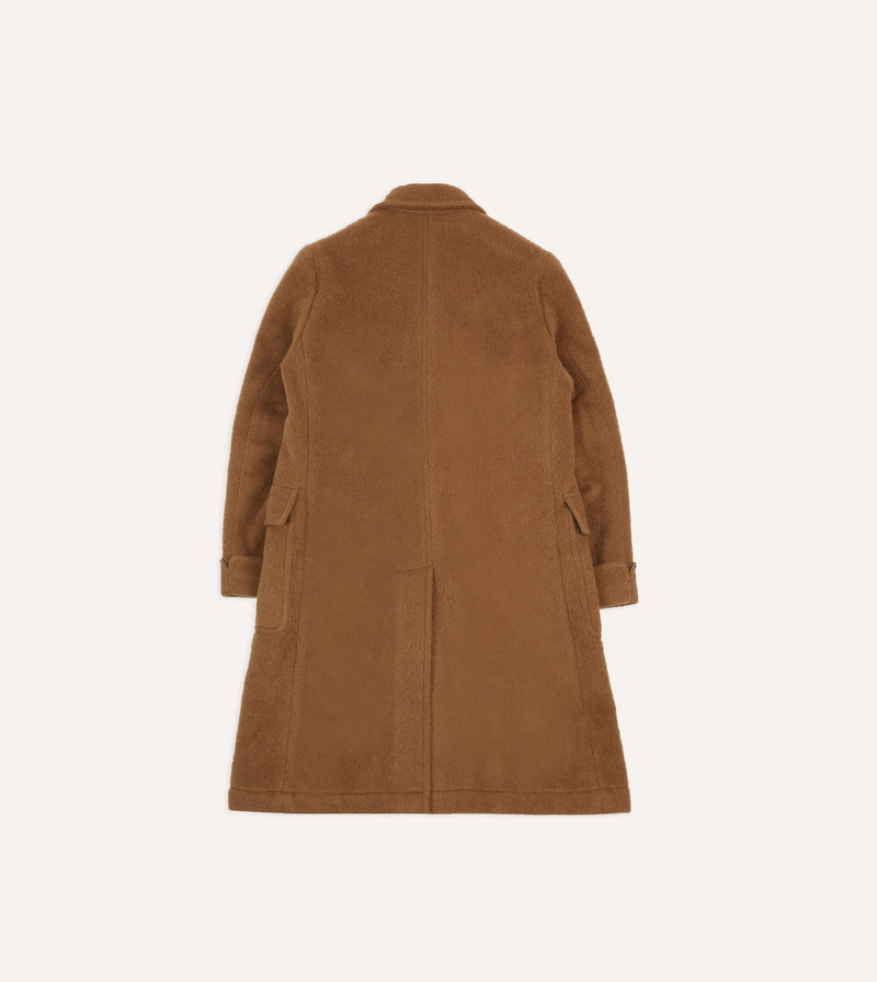 Caramel Double-Breasted Teddy Overcoat 8