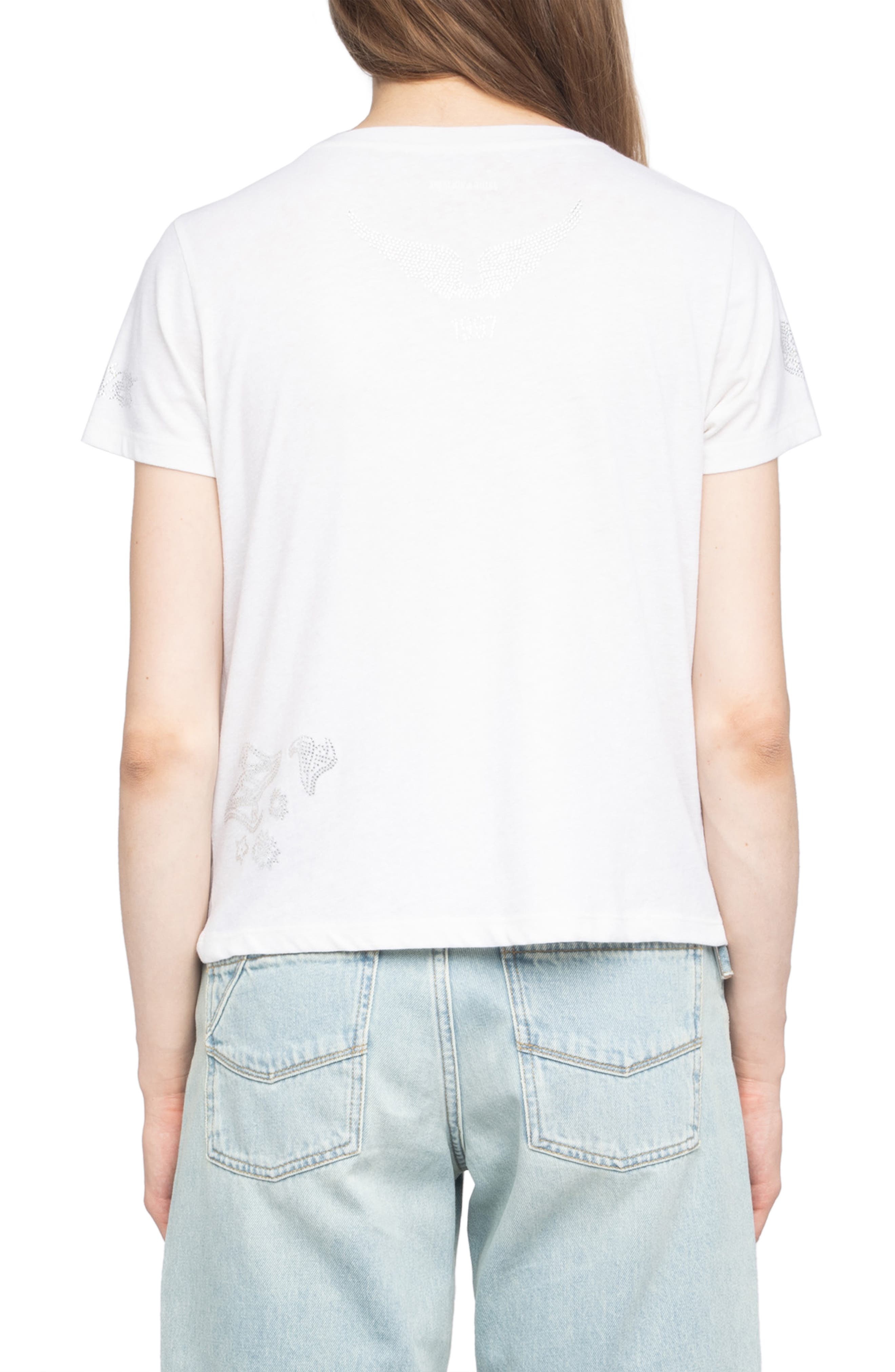 Zadig & Voltaire Alys Multicusto Strass Rhinestone Graphic T-Shirt in Judo at Nordstrom - 2