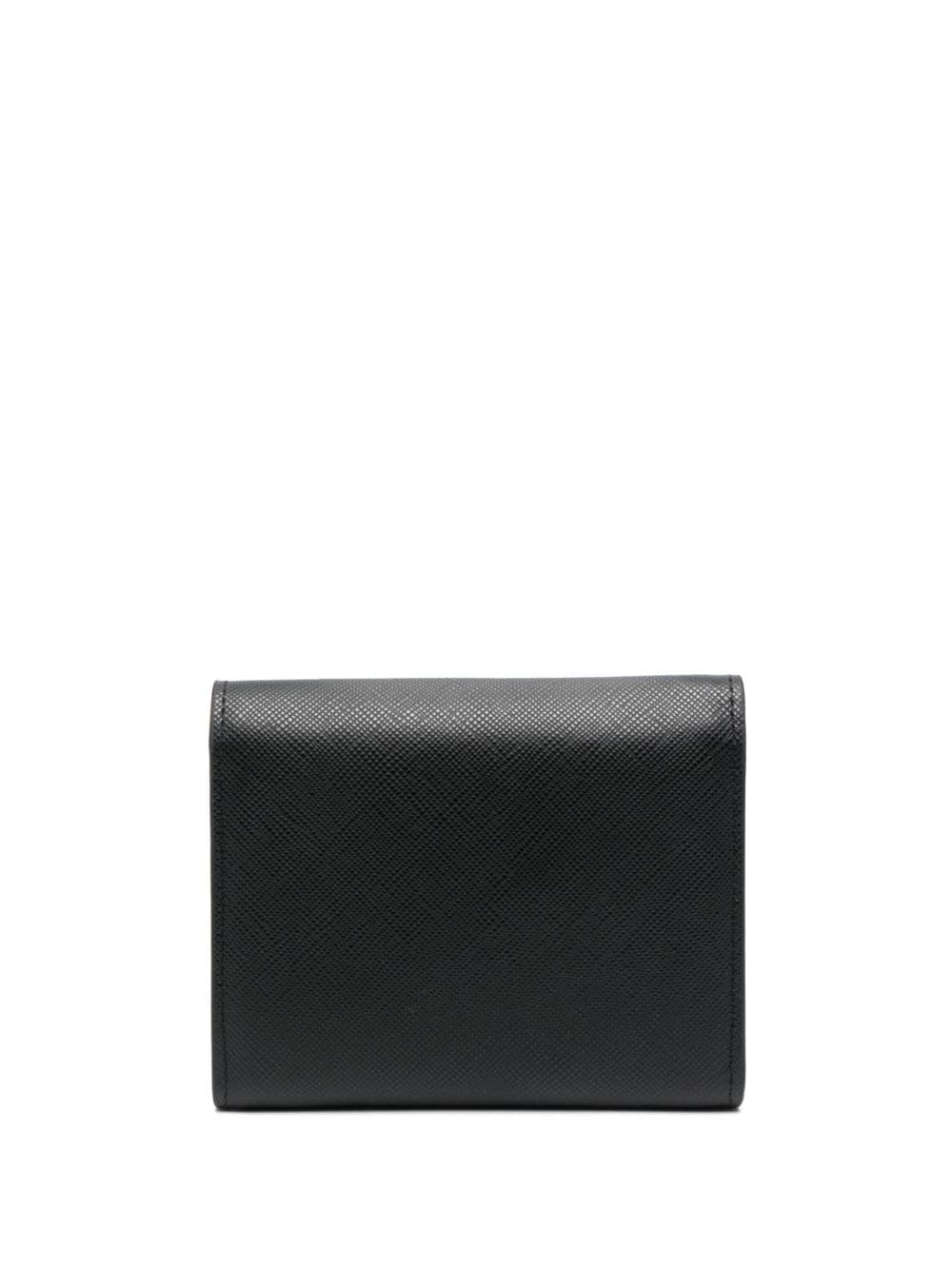 logo-plaque leather wallet - 2