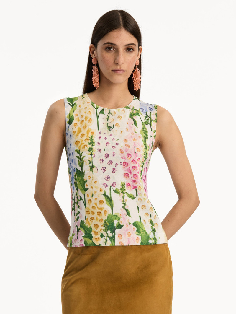 Oscar de la Renta FOXGLOVE PRINTED TANK outlook