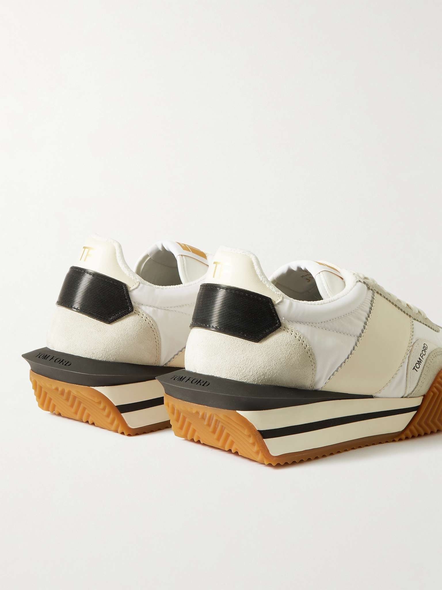 James Rubber-Trimmed Leather, Suede and Nylon Sneakers - 5