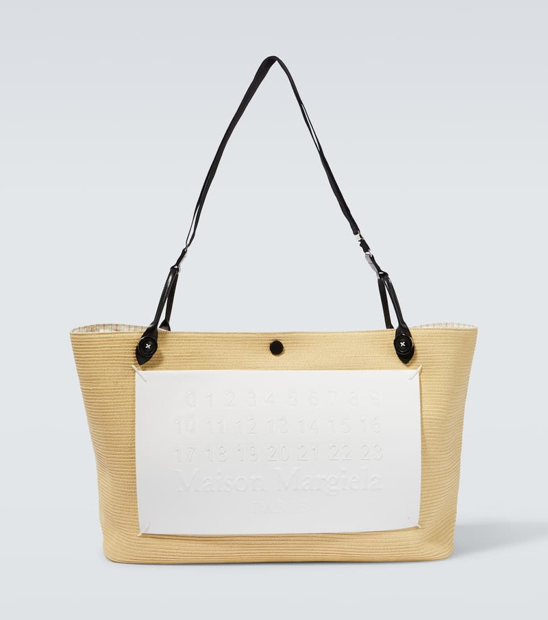 embossed logo-patch tote bag - 1