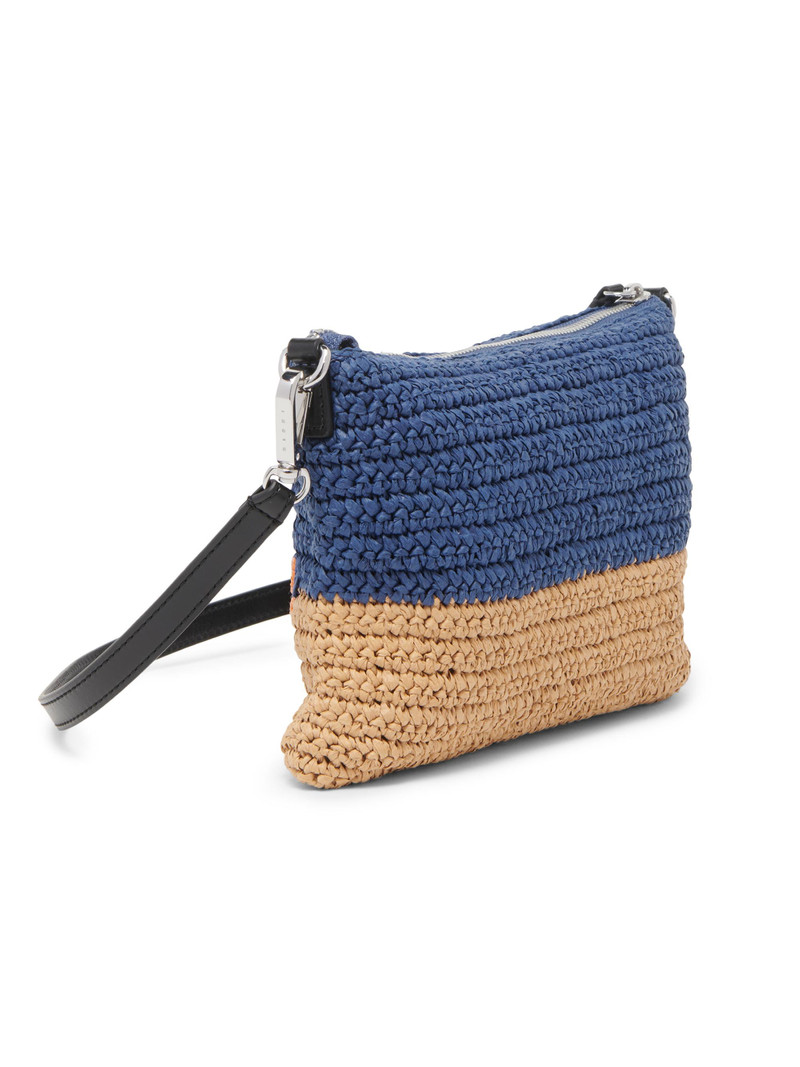 Men's Logo Woven Flat Pochette Bag - Blue Pompe Carrot 3