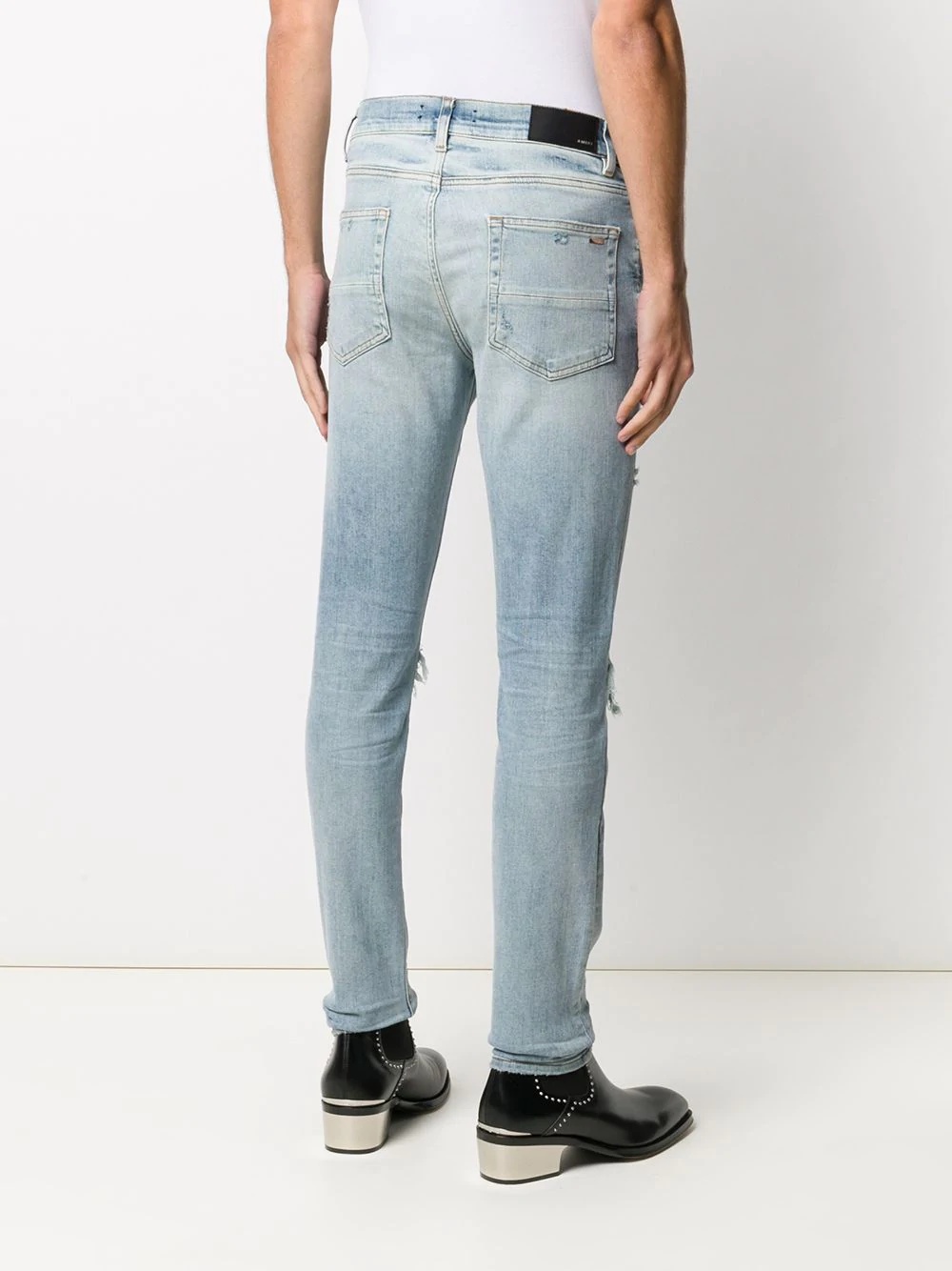 distressed skinny-fit jeans - 4