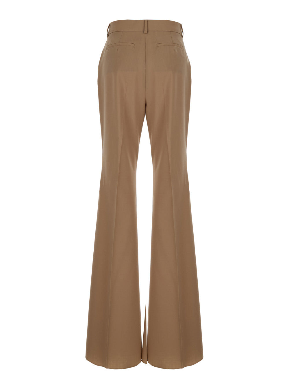 Sportmax Women Beige Flared Pants With Concealed Closure In Wool Woman - 2