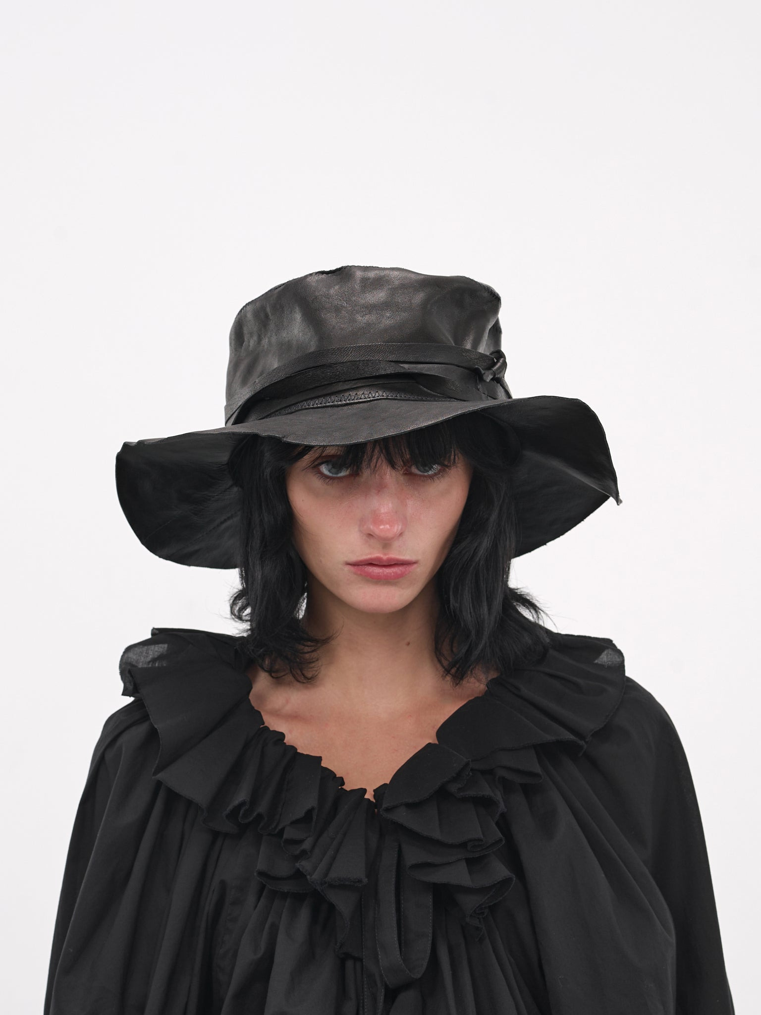 Nanse Lamb Wide Brim Hat - 4