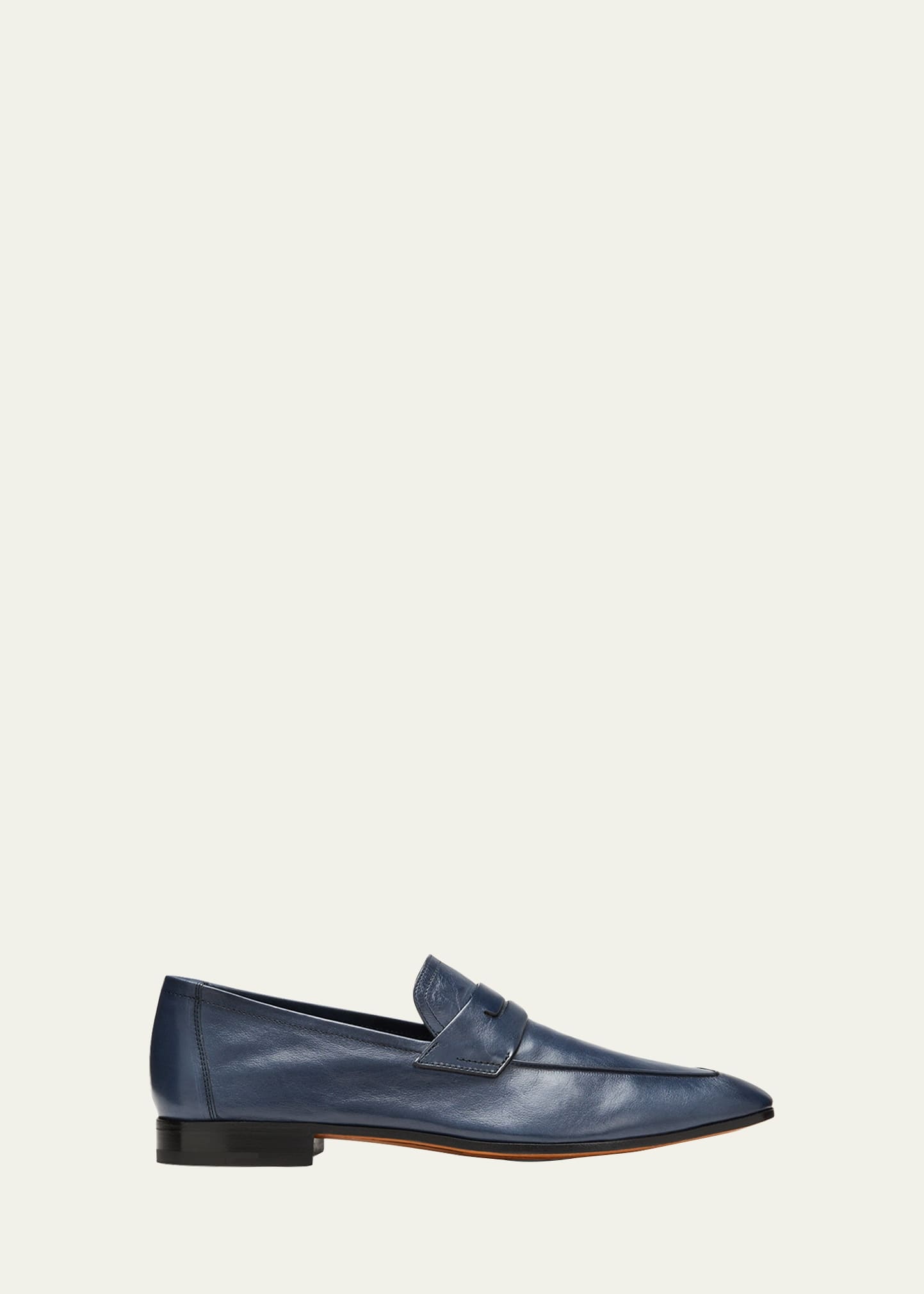 Men's Lorenzo Leather Penny Loafers - 1