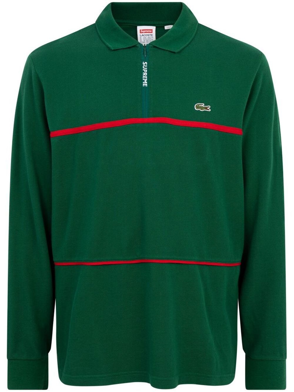 x Lacoste pique long-sleeve polo - 1