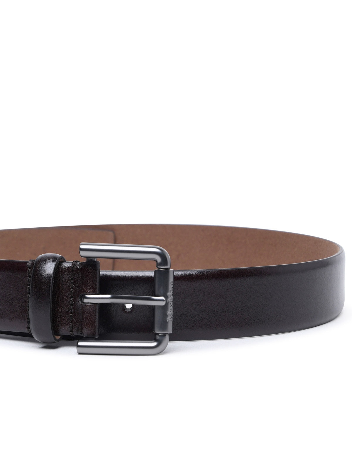 Max Mara Donna Brown Leather Belt - 3