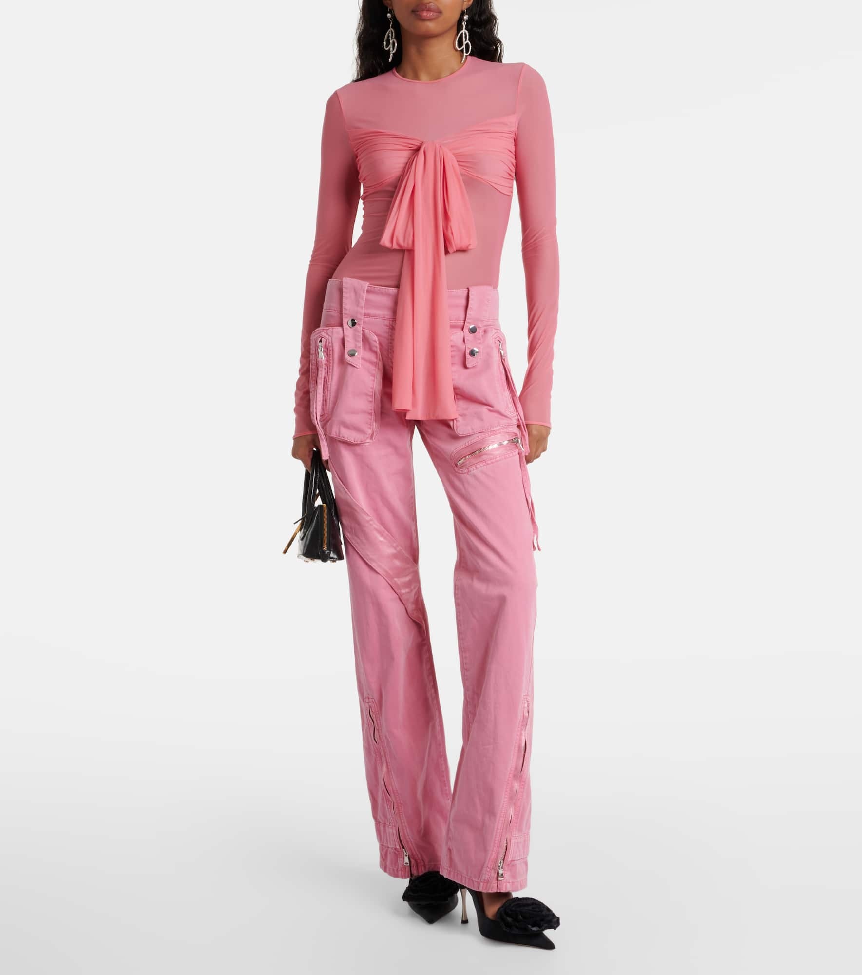 Low-rise straight cargo jeans - 2