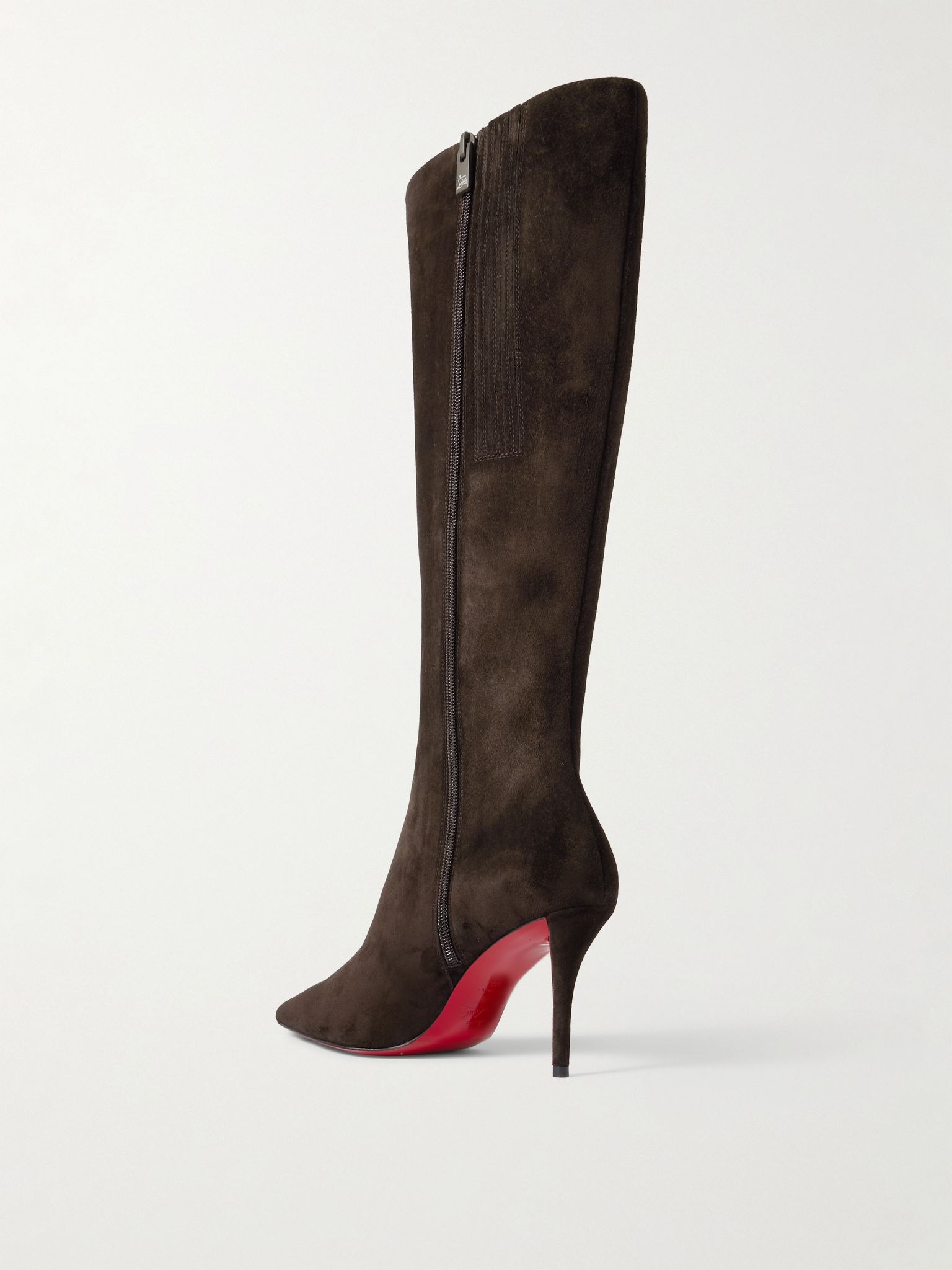 Miss Z 80 suede knee boots Chocolate - 3