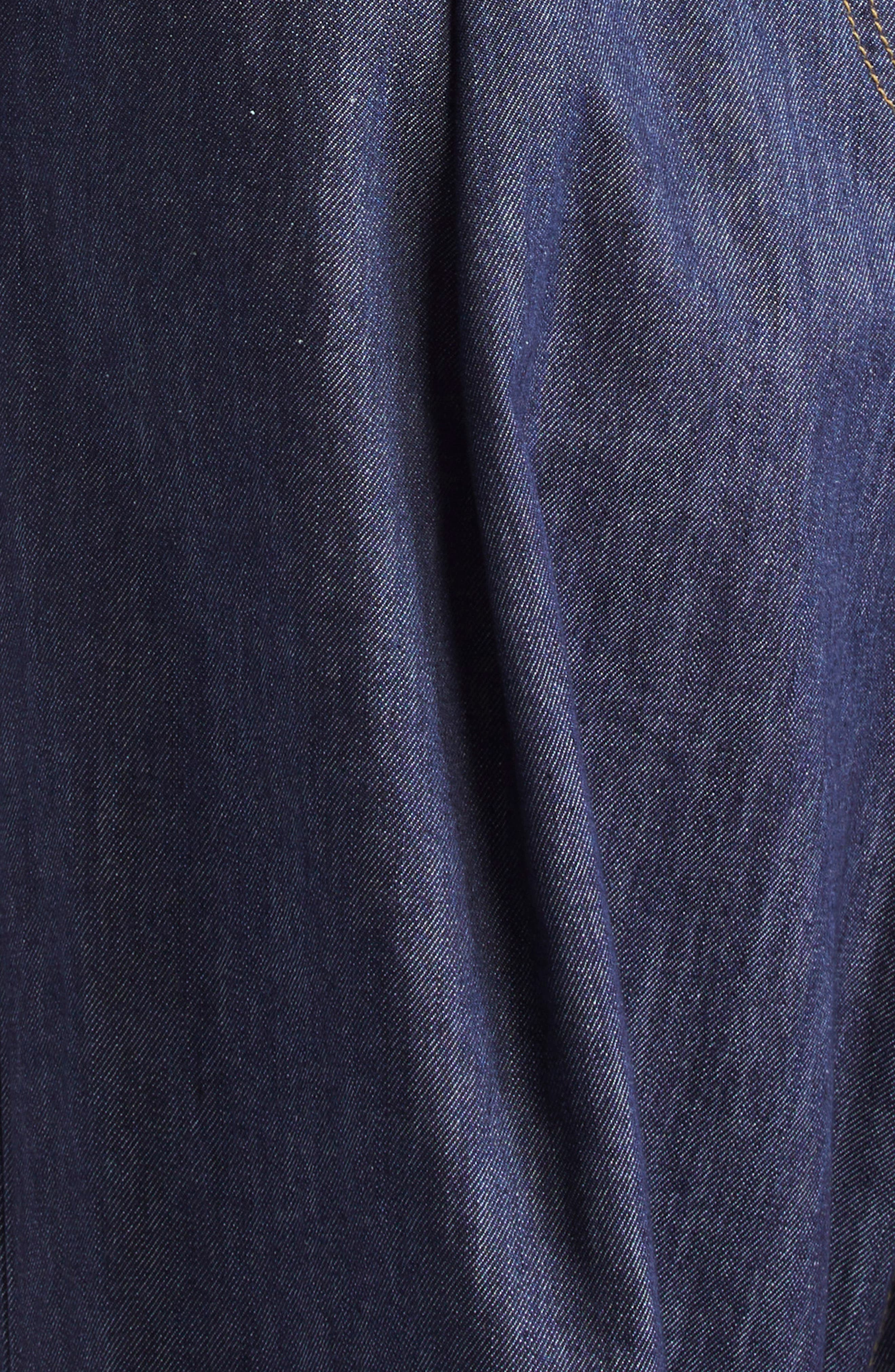Dries Van Noten Pila Pleated Wide Leg Denim Pants in Indigo at Nordstrom - 7
