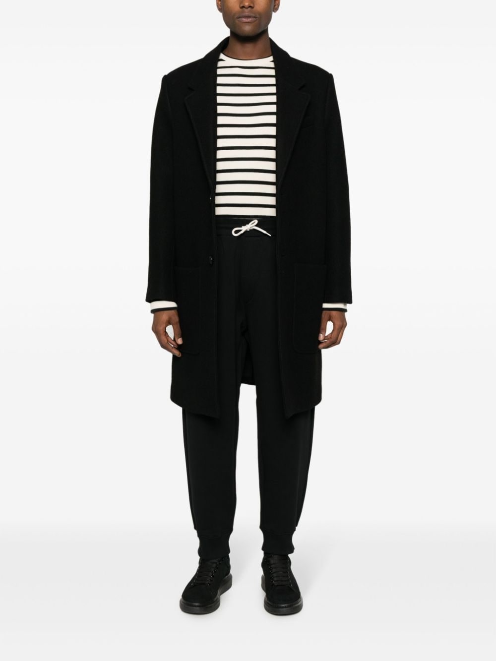 mid-waist tapered-leg track pants - 2
