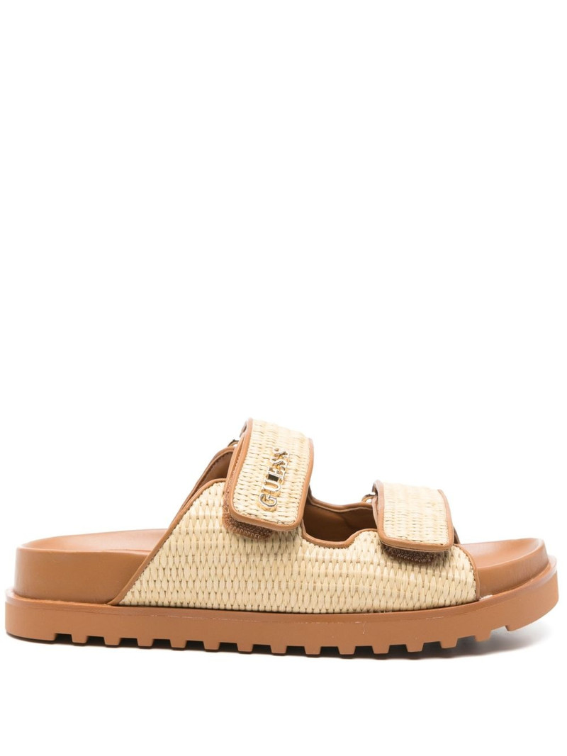 raffia-detail sandals 1