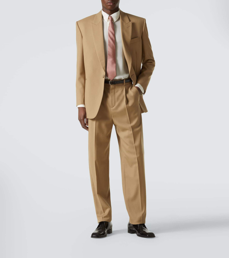SAINT LAURENT High-rise wool gabardine tapered pants outlook