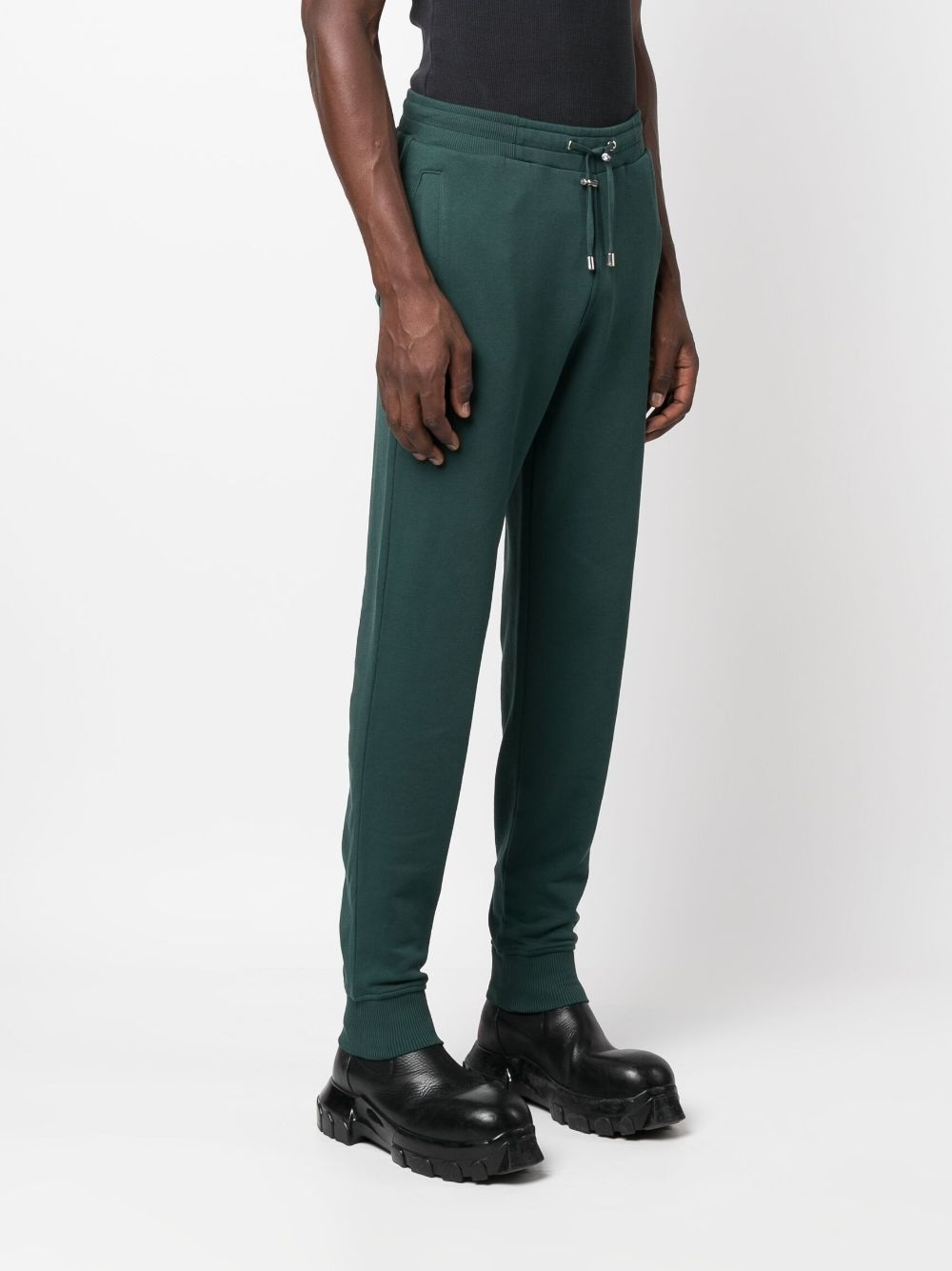 logo-patch cotton track pants - 3