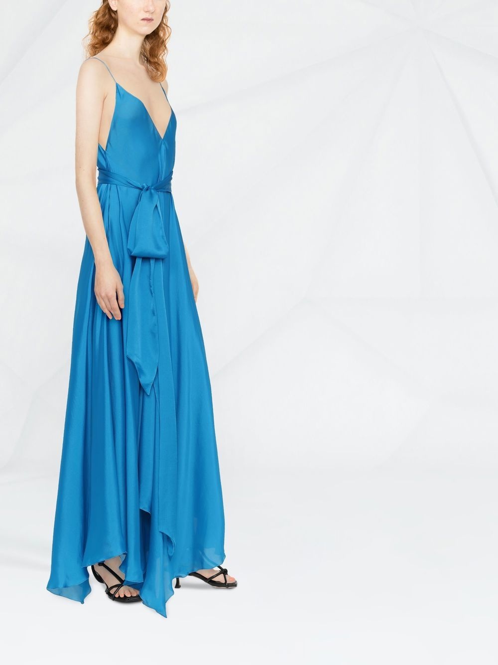 silk layered evening gown - 4