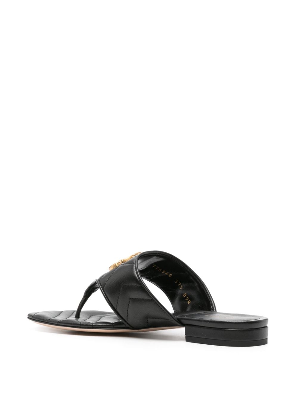 Double G leather sandals - 3