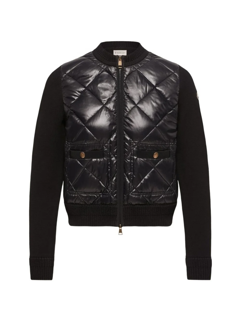 Moncler Women Wool And Nylon Padded Cardigan - 1