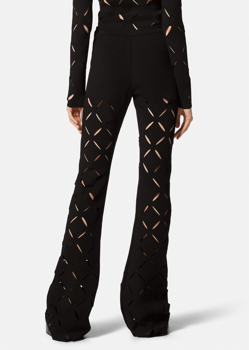 Slashed Knit Flared Pants 4