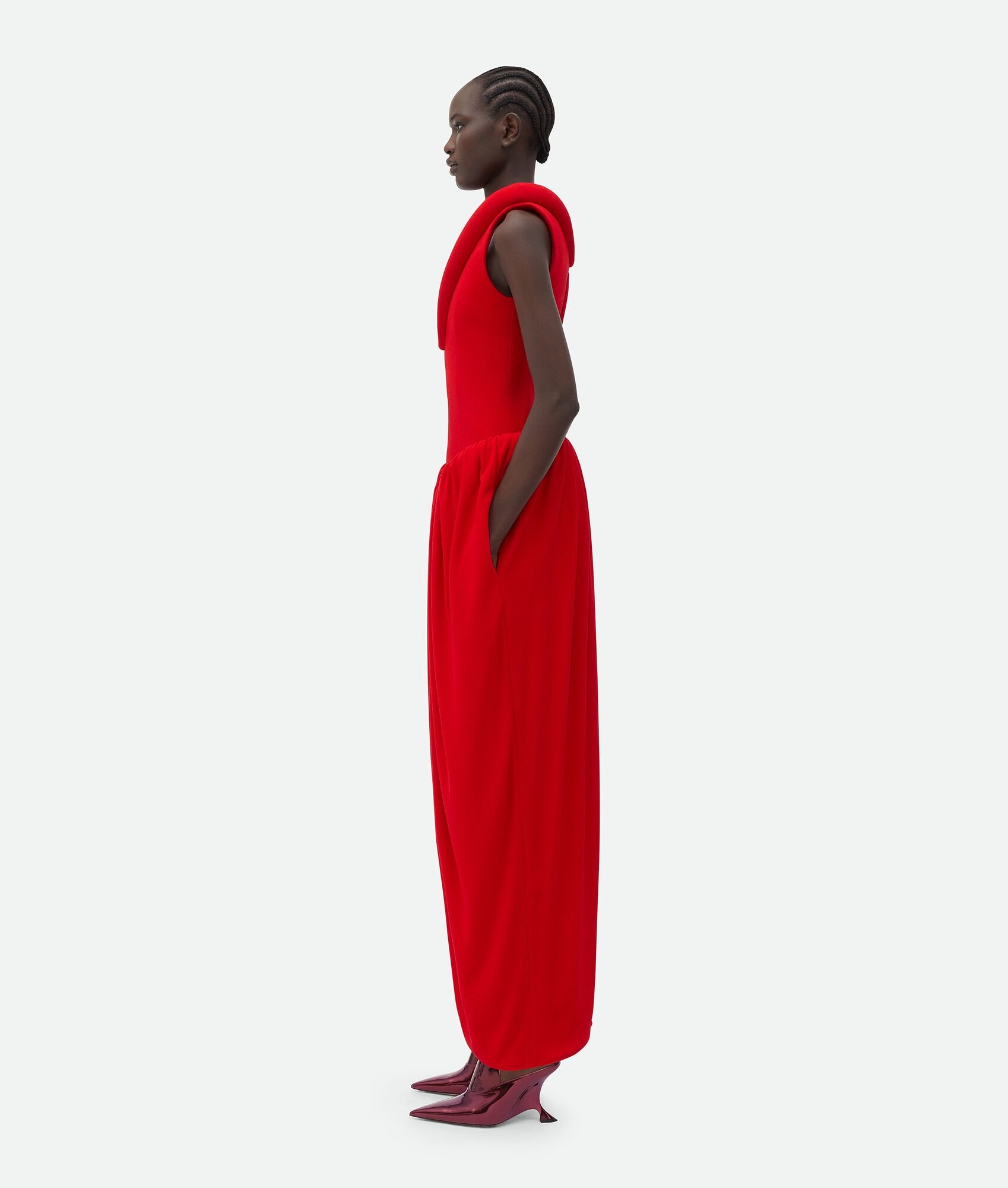 Viscose Bouclé Dress With Padded Details - 2