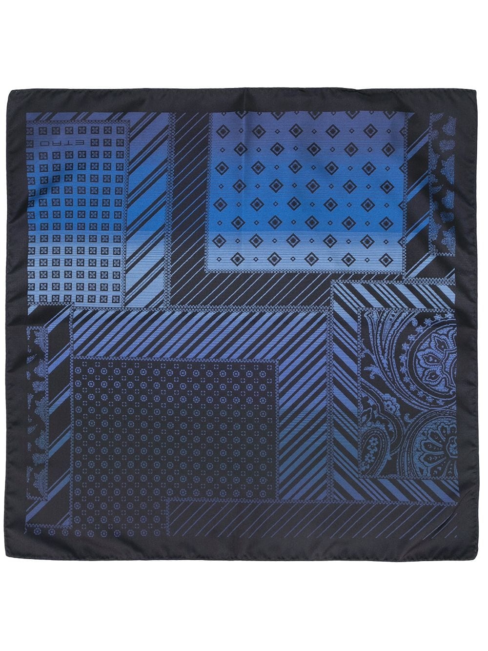 mix-print silk foulard - 2