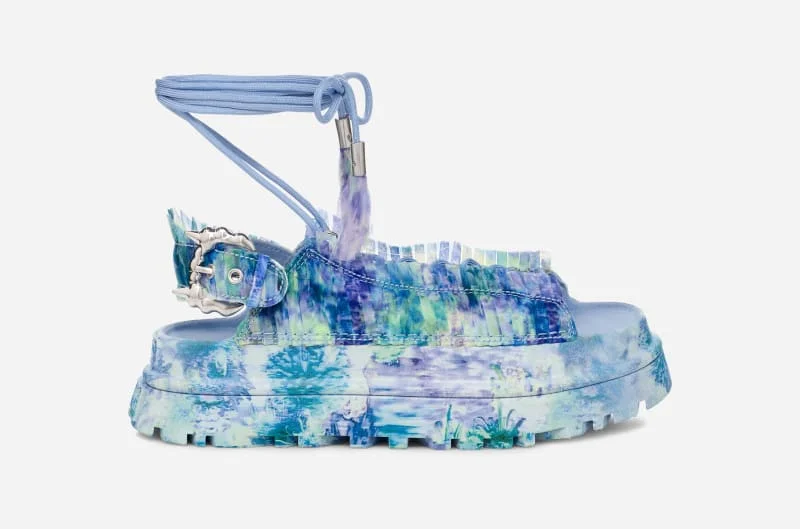 ® Women's ® CS Goldenglow Sandal Satin Sandals in Blue Floral - 1