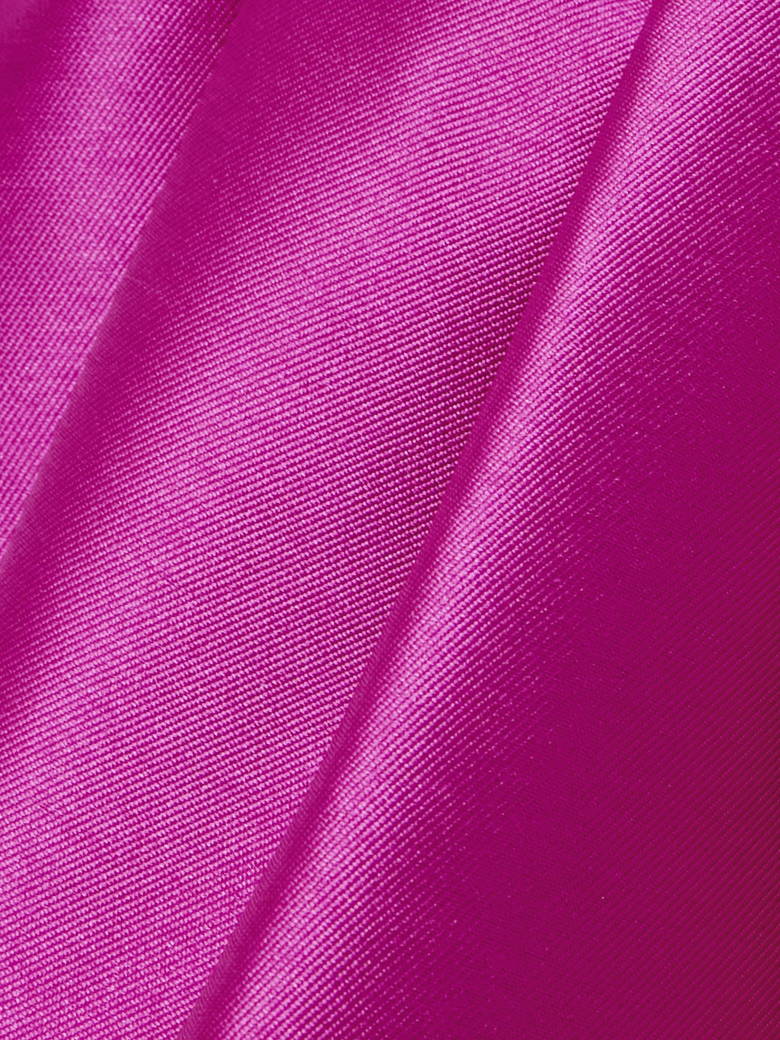 Cassia strapless pleated satin-twill gown Fuchsia - 4