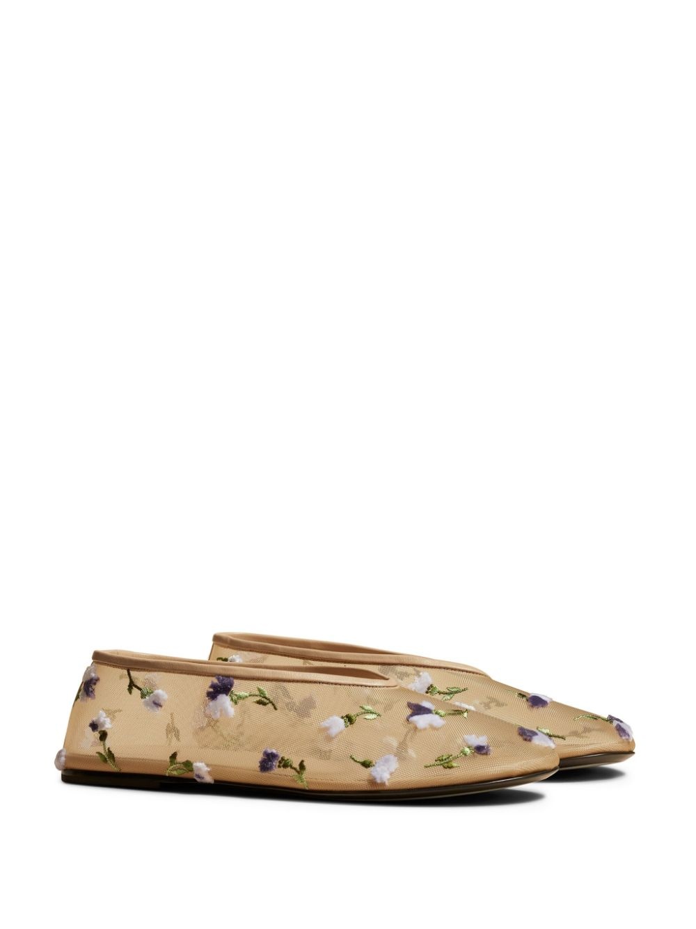 The Marcy floral-embroidered ballerina shoes - 2