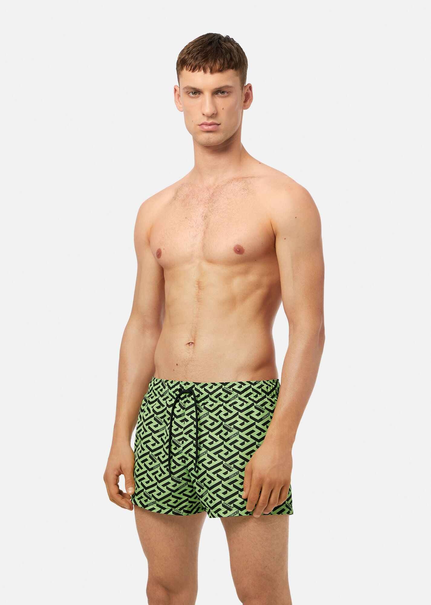 Greca Signature Print Short Swim Shorts - 2