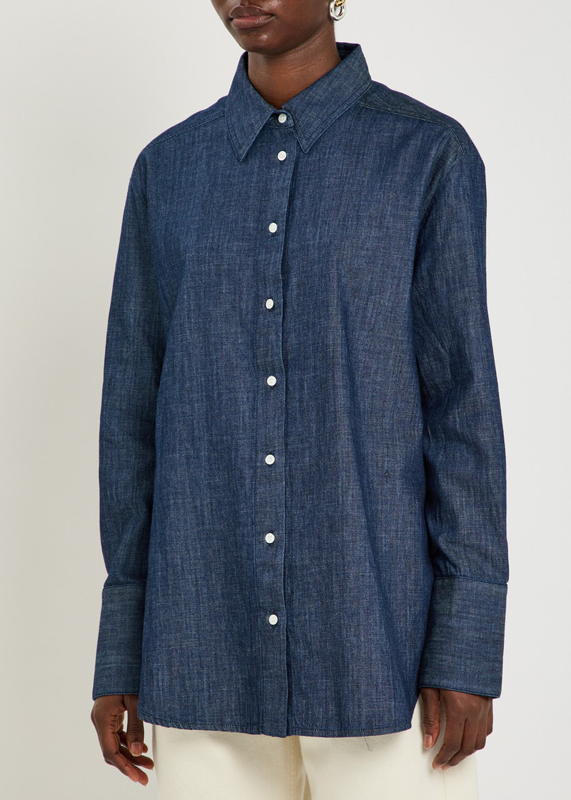 Another Tomorrow Another Tomorrow Chambray Denim Shirt outlook