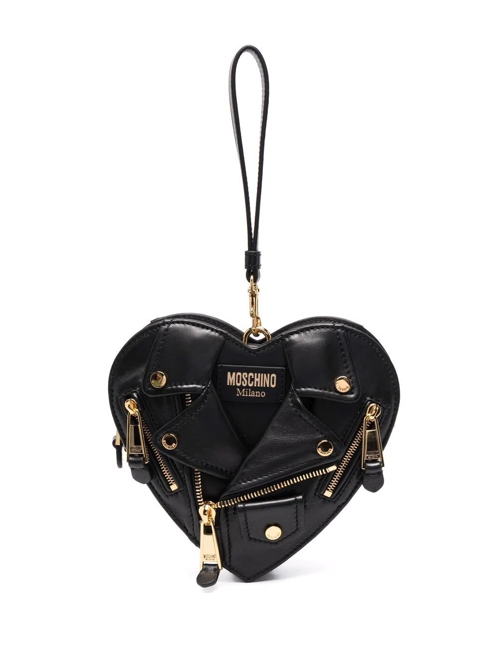 Heart Biker leather crossbody bag - 6