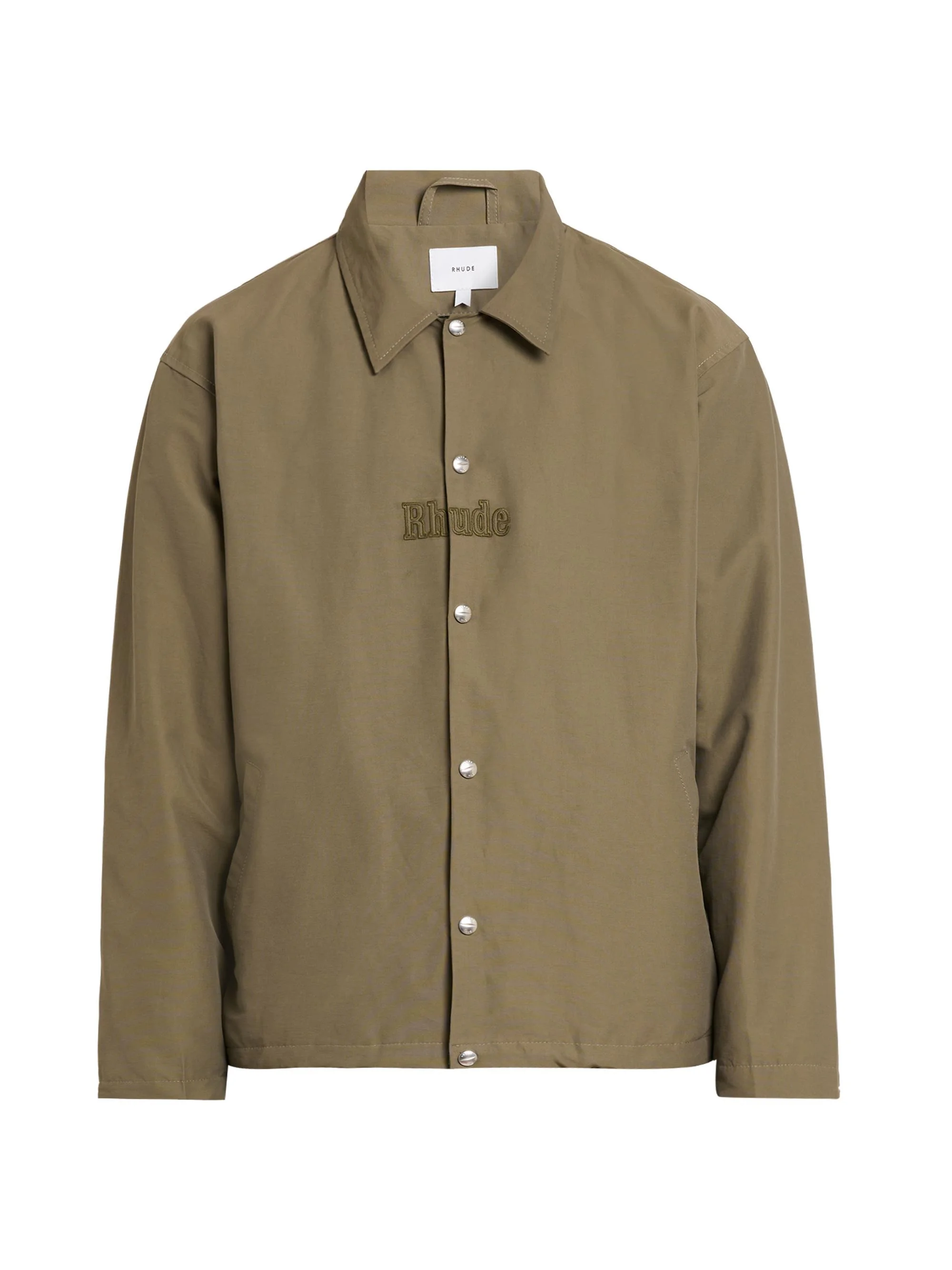 Men's Logo Cotton-Nylon Ripstop Coach's Jacket - Taupe - 1