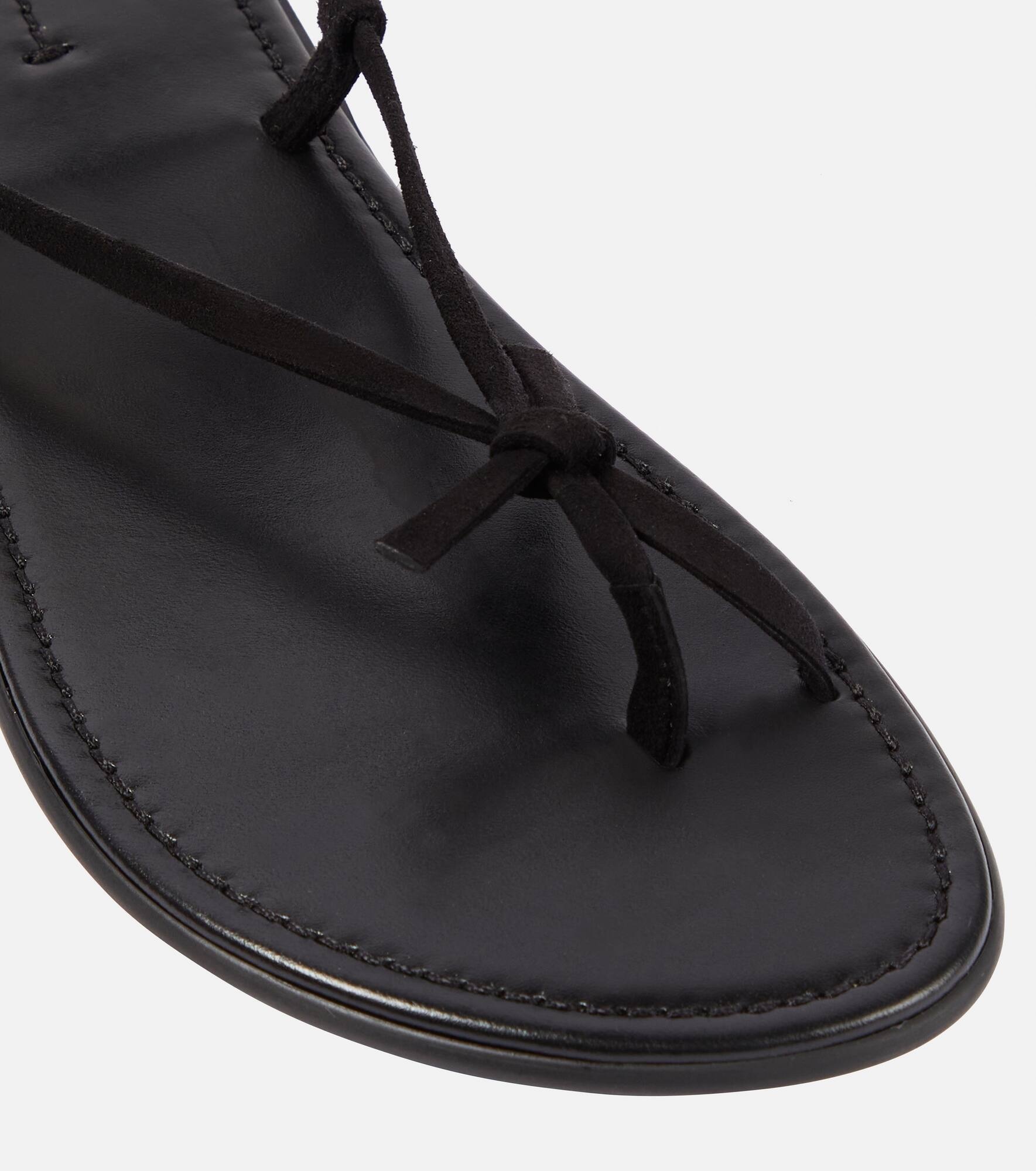 Tie leather sandals - 6