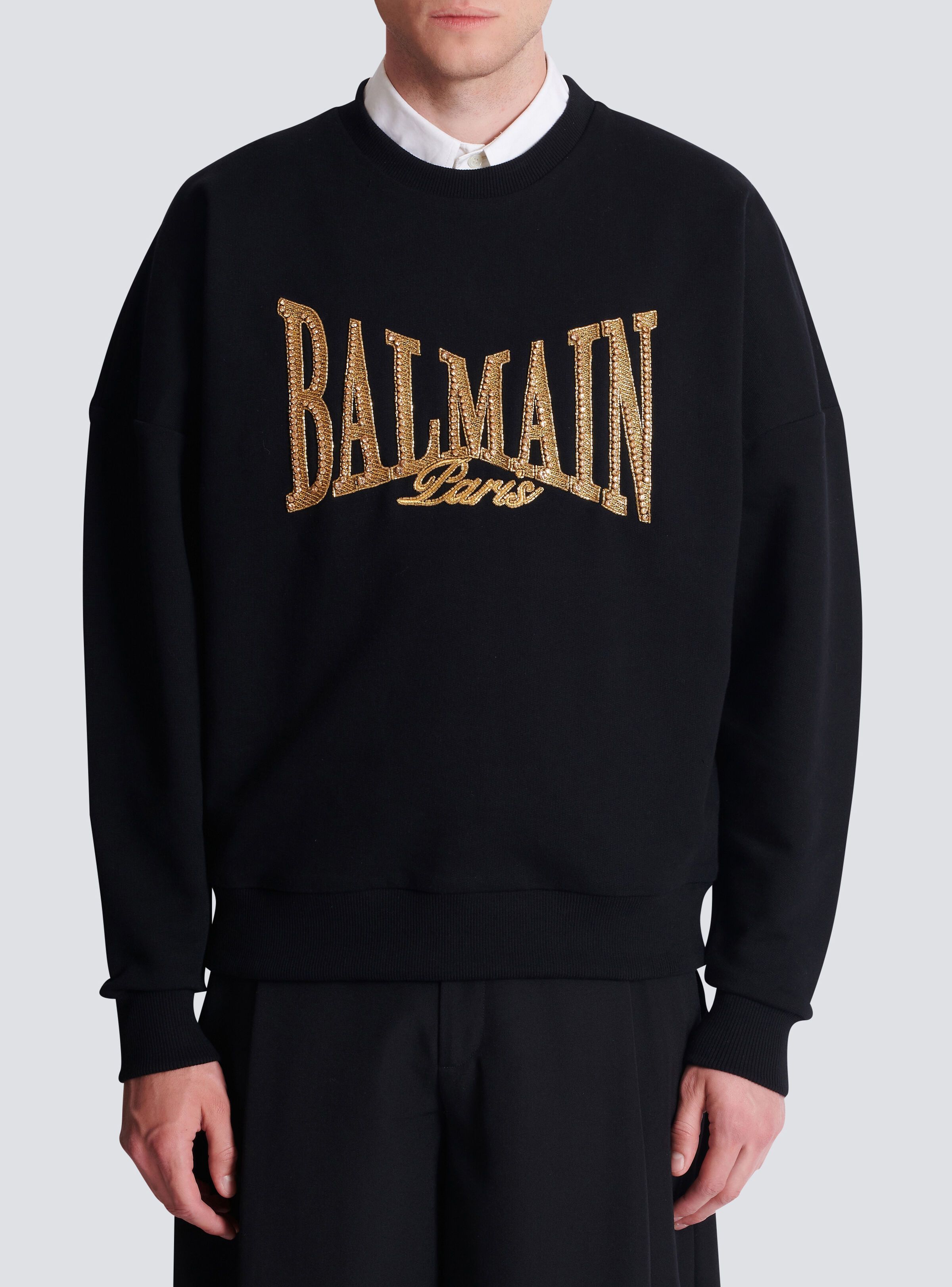Embroidered Balmain College sweatshirt - 5