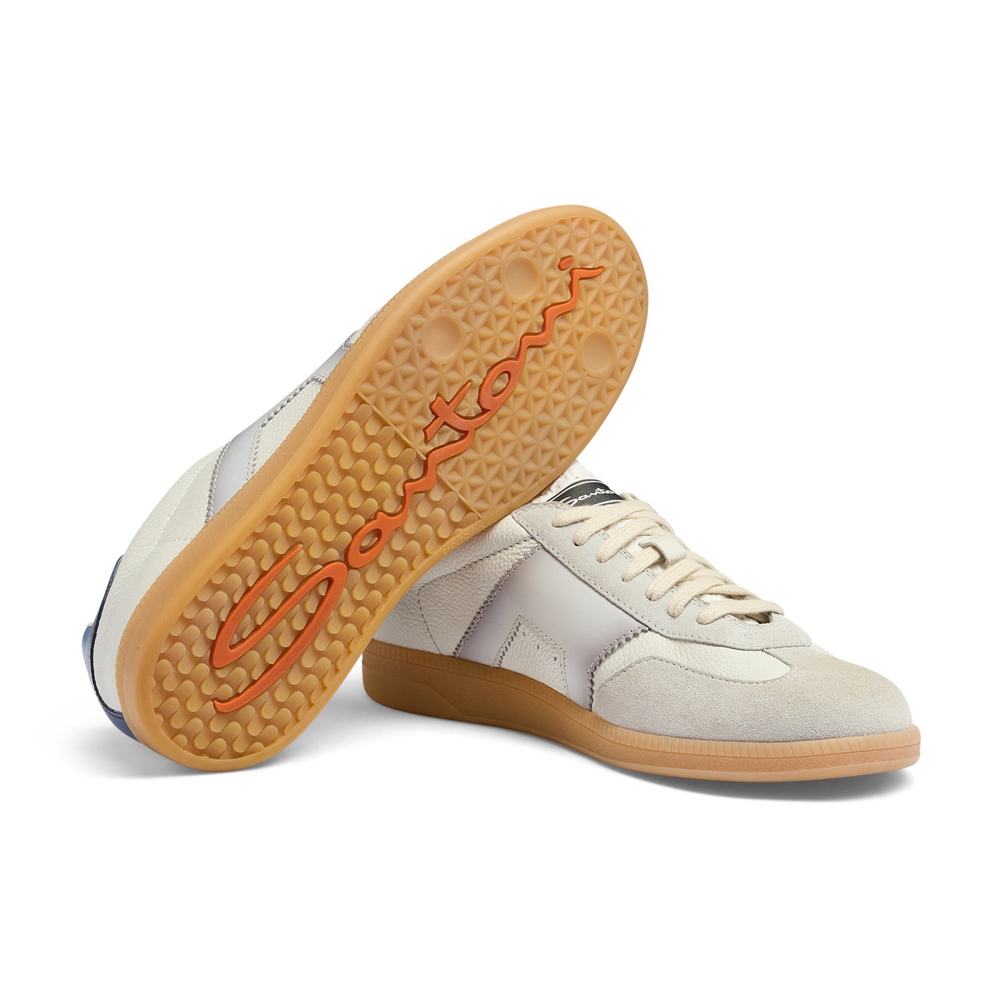 【★完売必至★】Santoni ☆ レザー＆スエードDBS Olyスニーカー Santoni DBS Oly Low-Top Sneakers | Saks Fifth Avenue