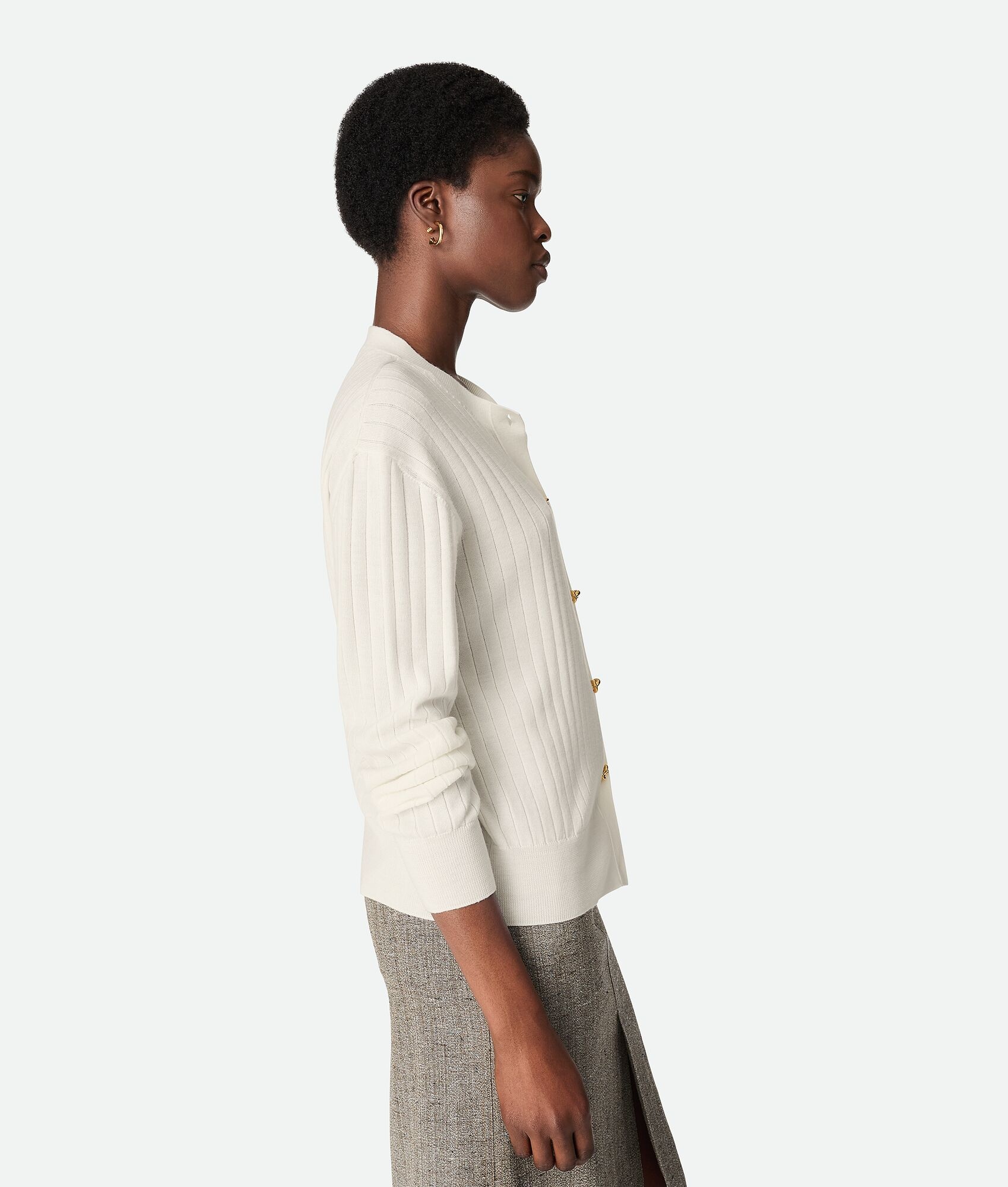 Wool Rib Cardigan - 2