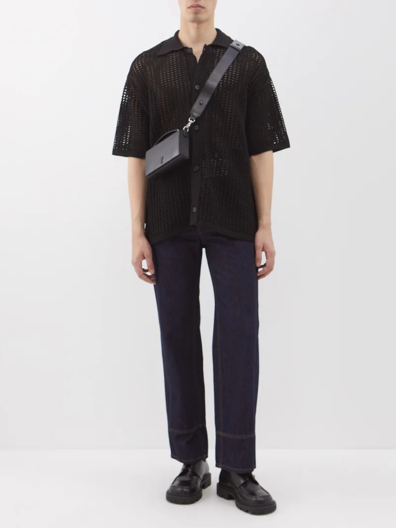 Open-knit short-sleeved shirt - 2