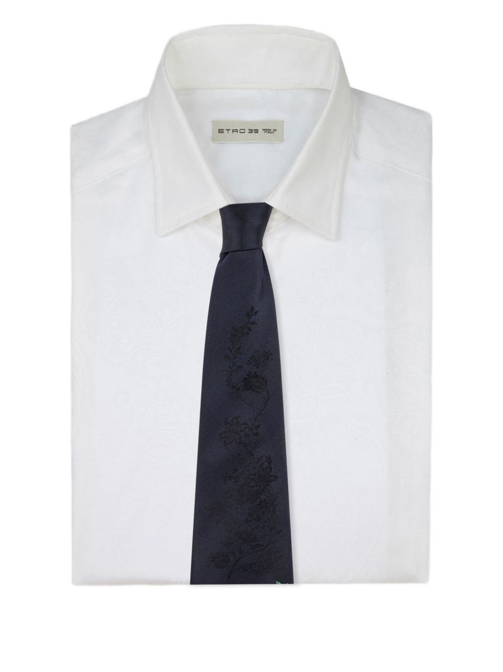 peacock-embroidered tie - 3