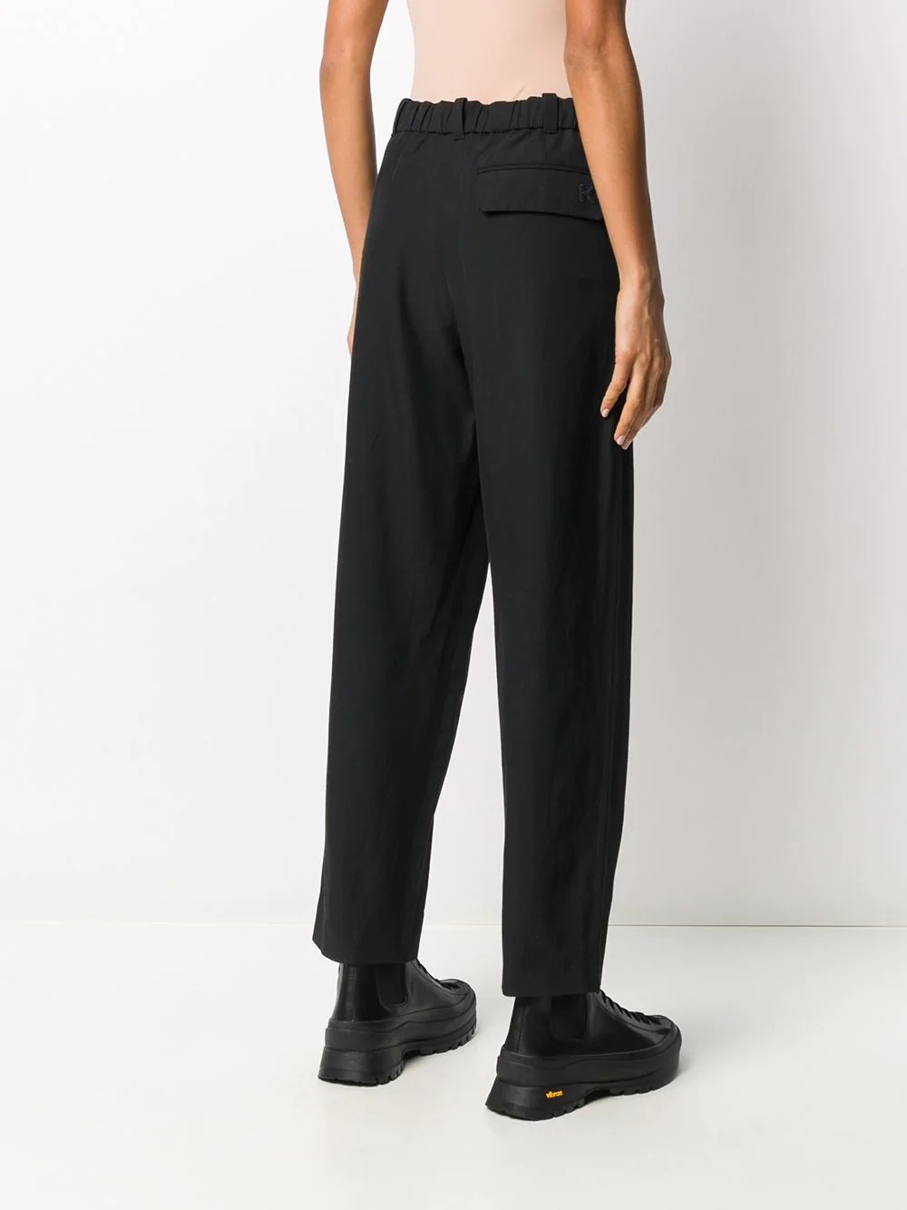 high-waisted cropped trousers - 4