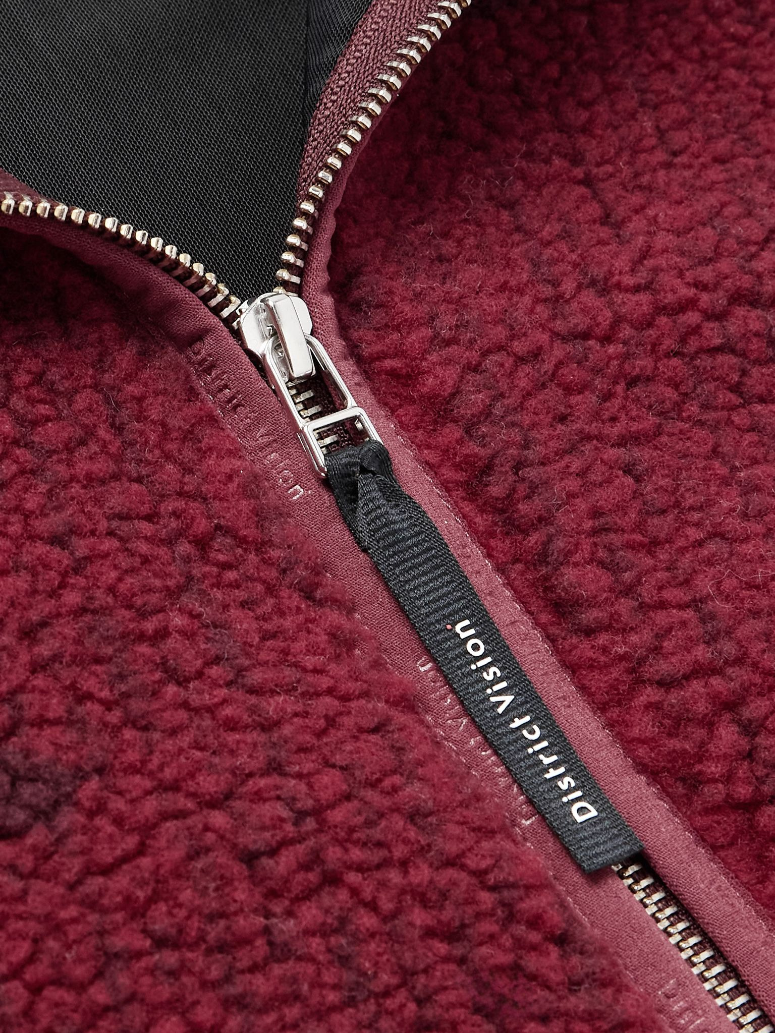 Printed Fleece Half-Zip Sweatshirt Red - 4