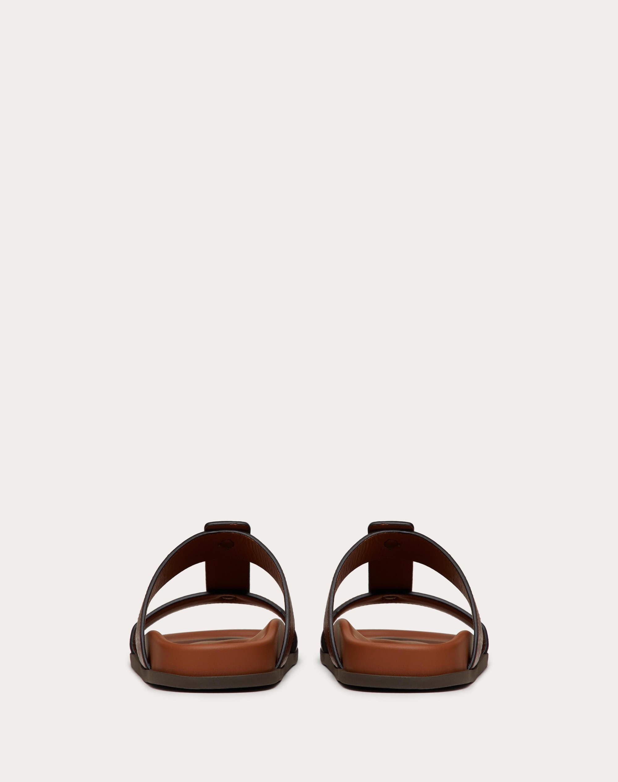 ROMAN STUD SLIDE SANDAL IN COWHIDE - 3