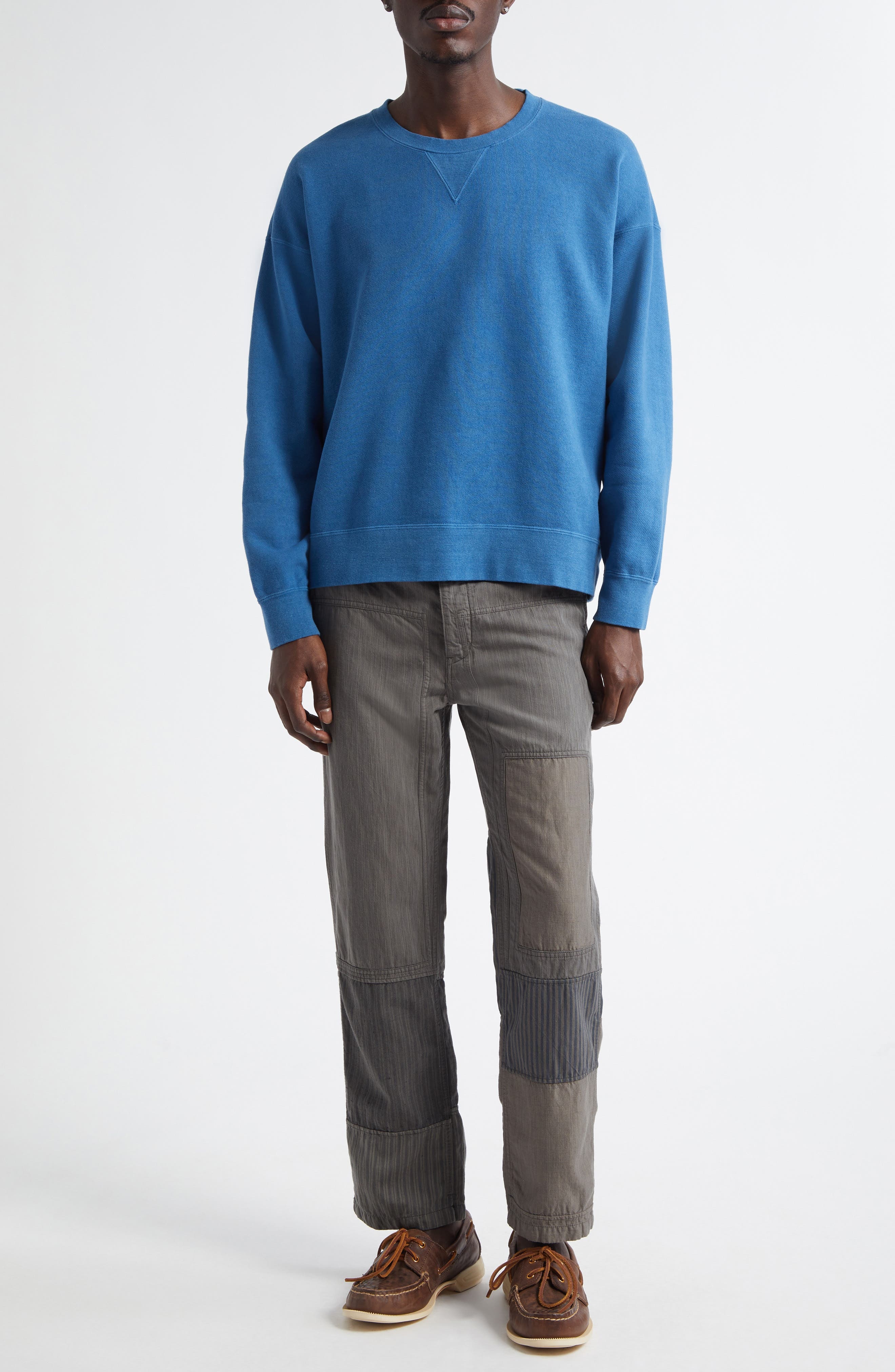 VISVIM Jumbo French Terry Sweatshirt in Lt. Indigo at Nordstrom - 2