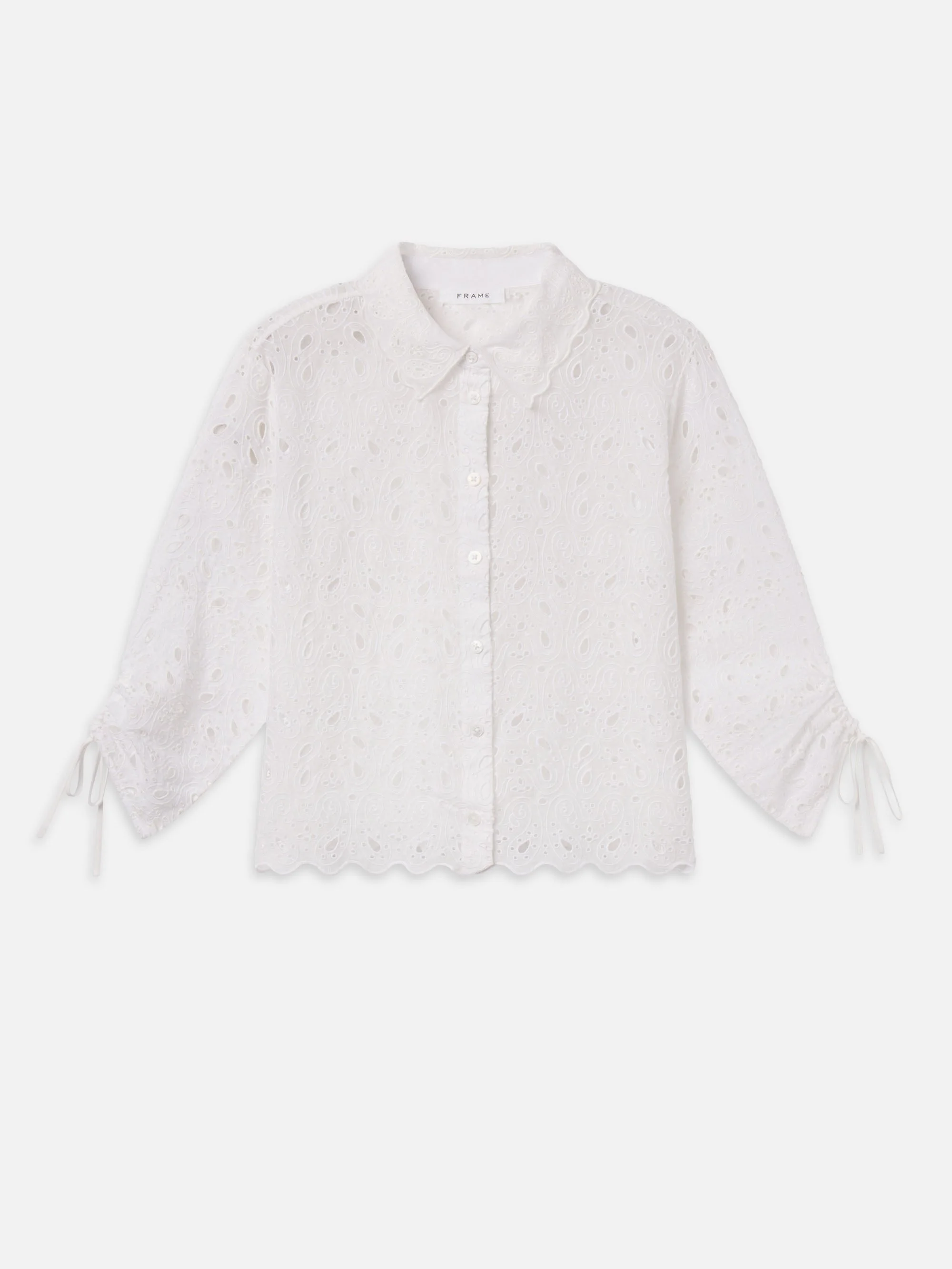 The Paisley Eyelet Cinch Sleeve Shirt - 1