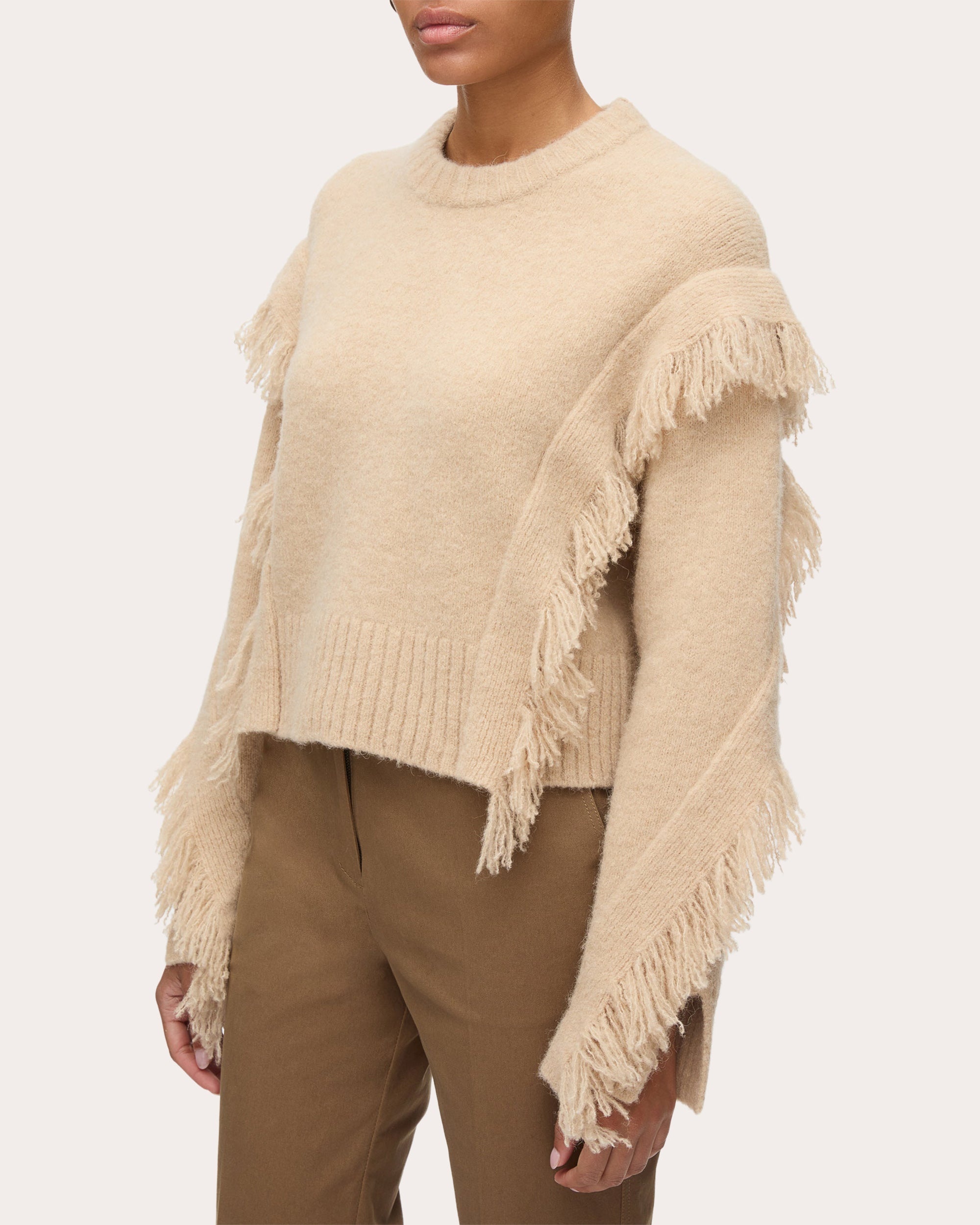 Fringed Alpaca Wool Sweater - 4