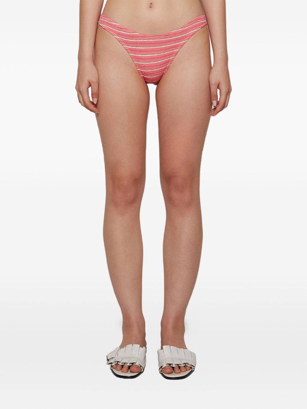 Sign stripe-ribbed bikini bottom - 3